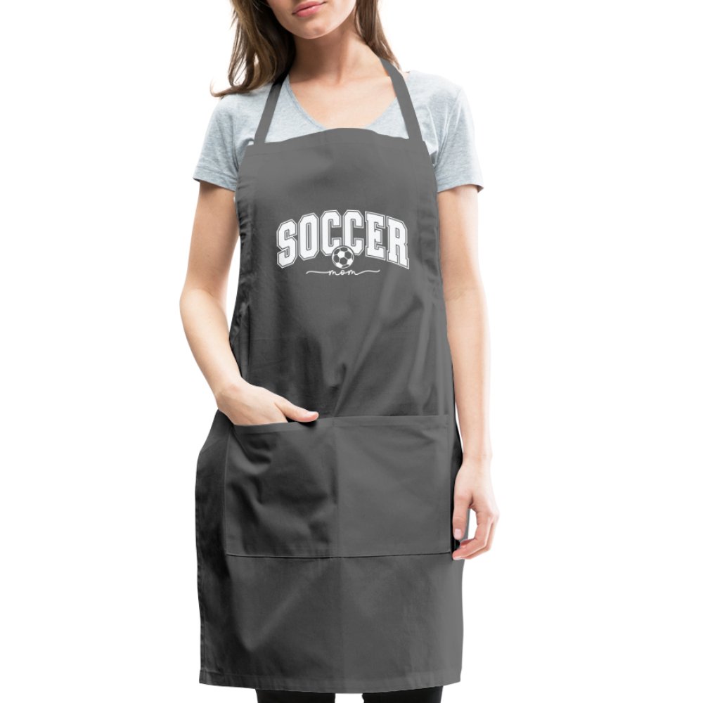 Soccer Mom Adjustable Apron - charcoal