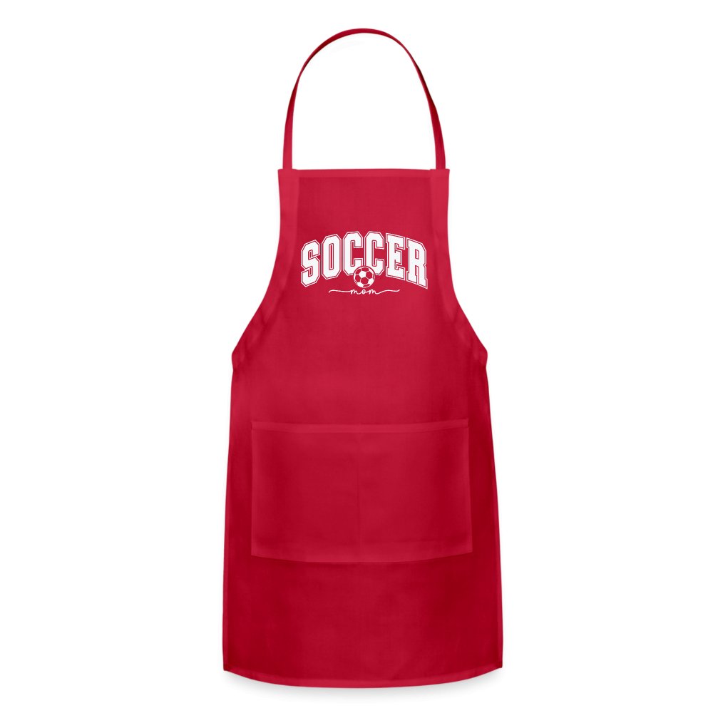 Soccer Mom Adjustable Apron - red