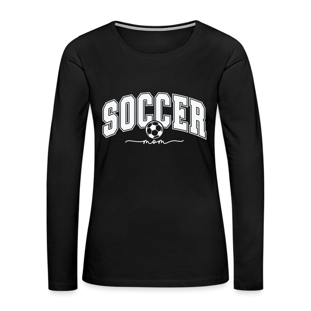 Soccer Mom Women's Premium Long Sleeve T-Shirt - black