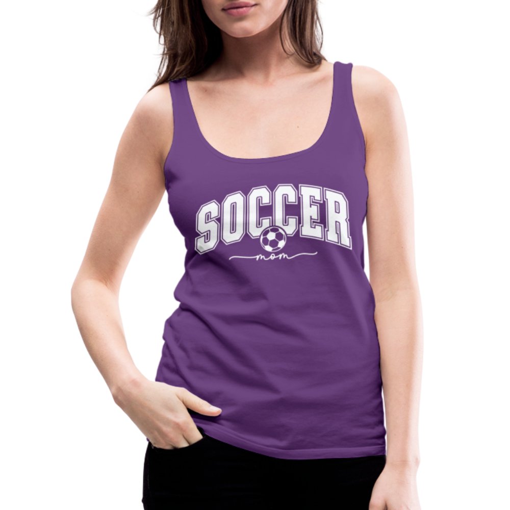 Soccer Mom Women’s Premium Tank Top - purple