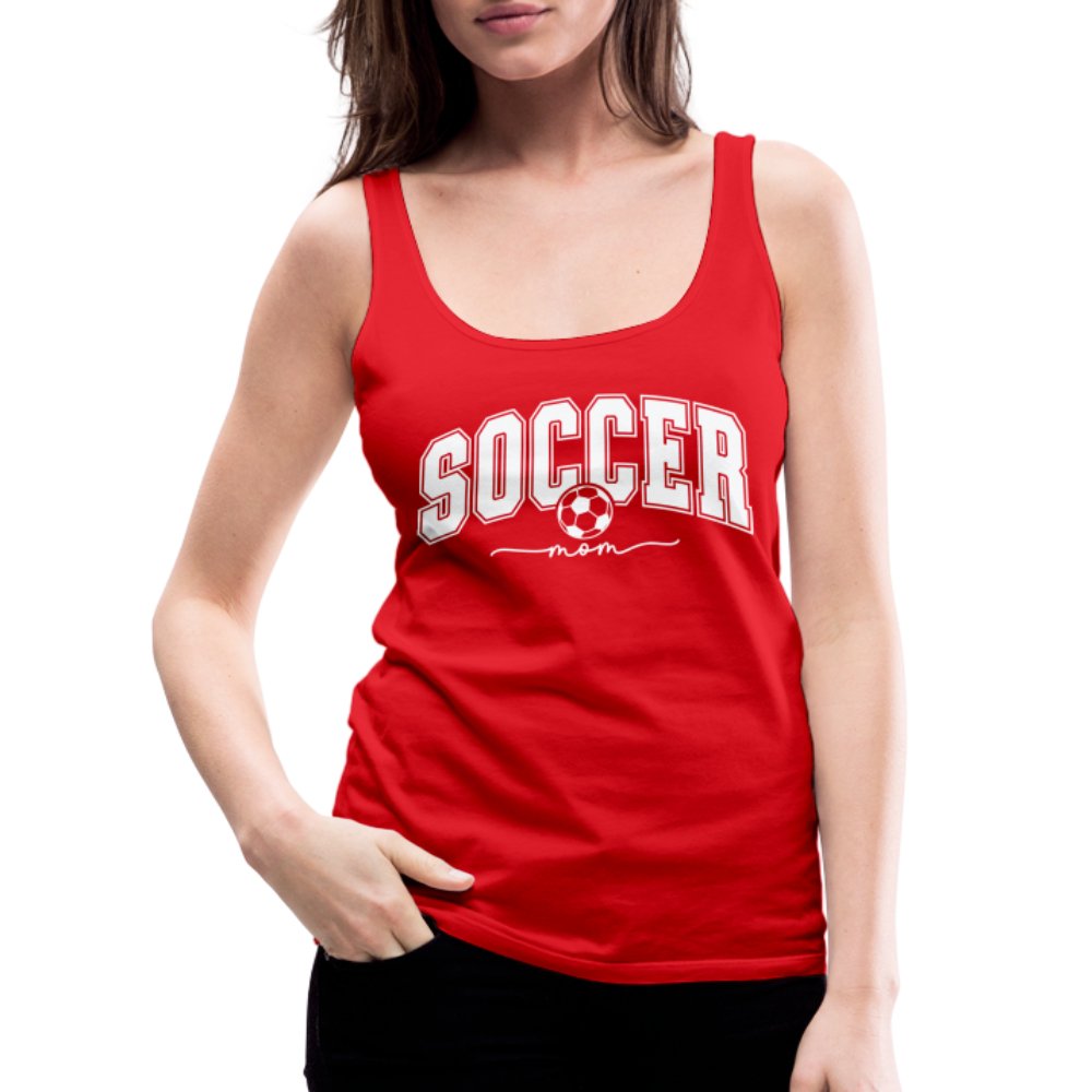 Soccer Mom Women’s Premium Tank Top - red