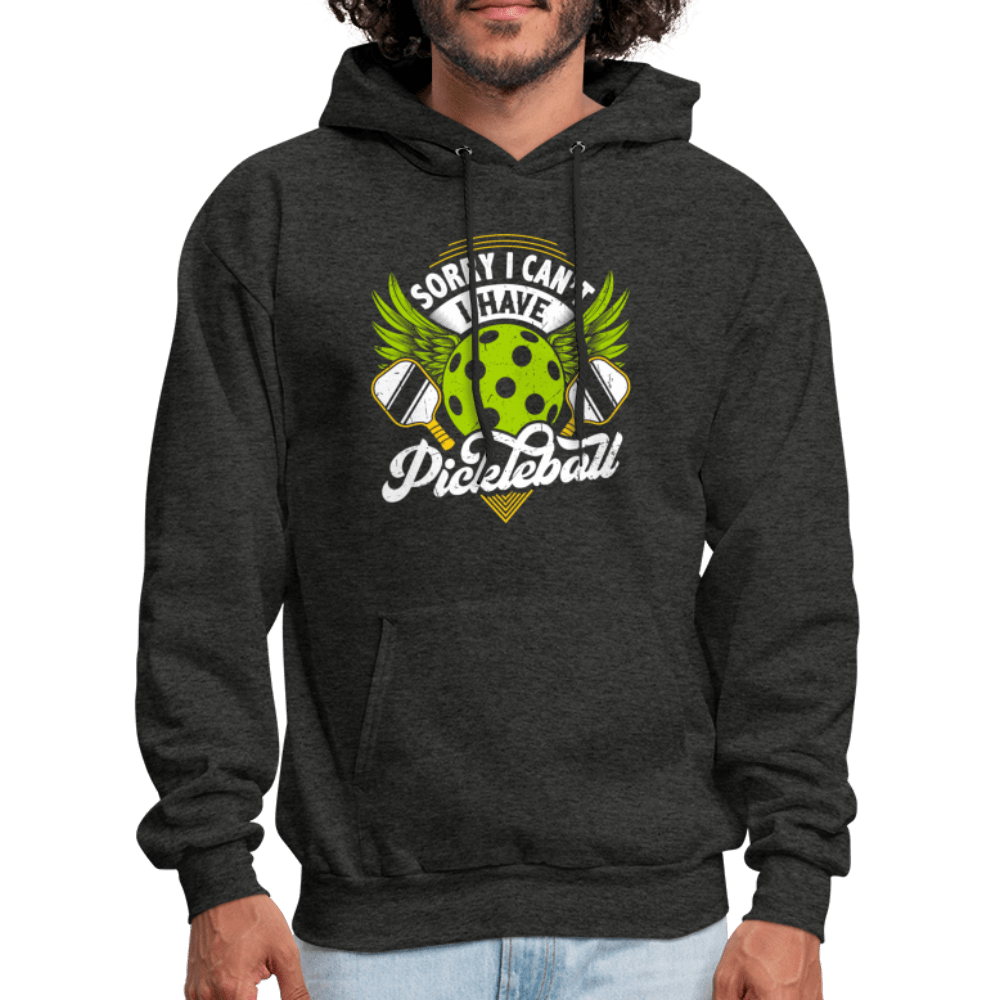 Sorry I Can't I Have Pickleball Hoodie - charcoal grey