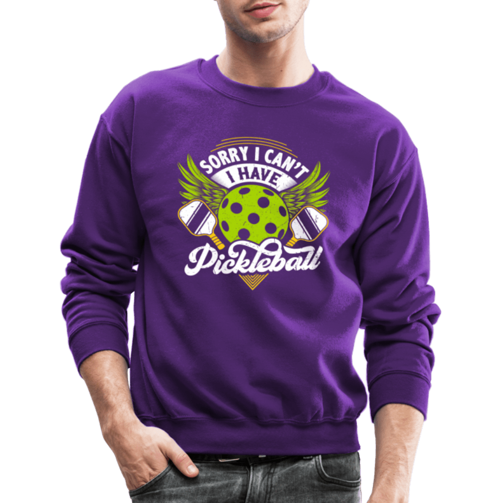 Sorry I Can't I Have Pickleball Sweatshirt - purple