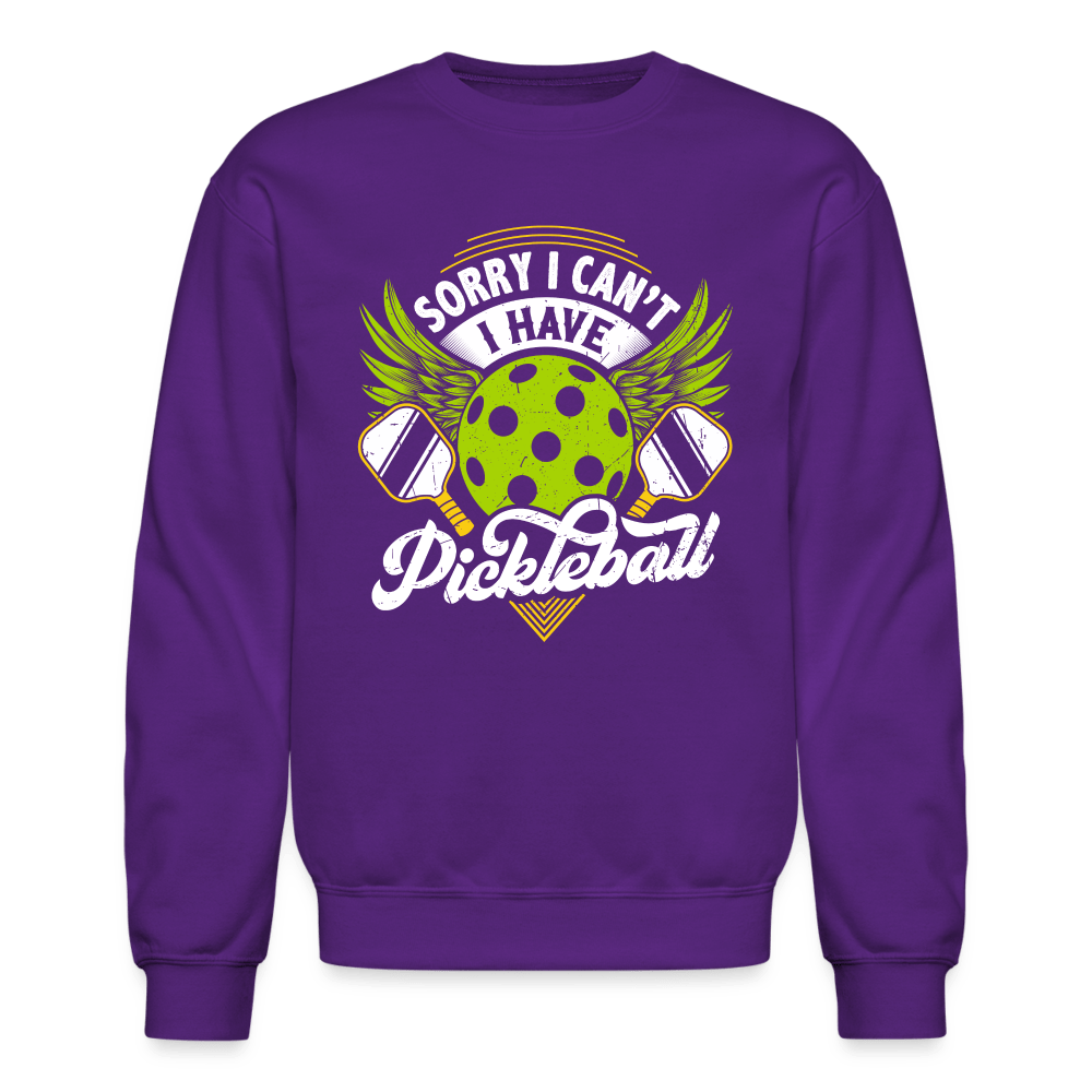 Sorry I Can't I Have Pickleball Sweatshirt - purple