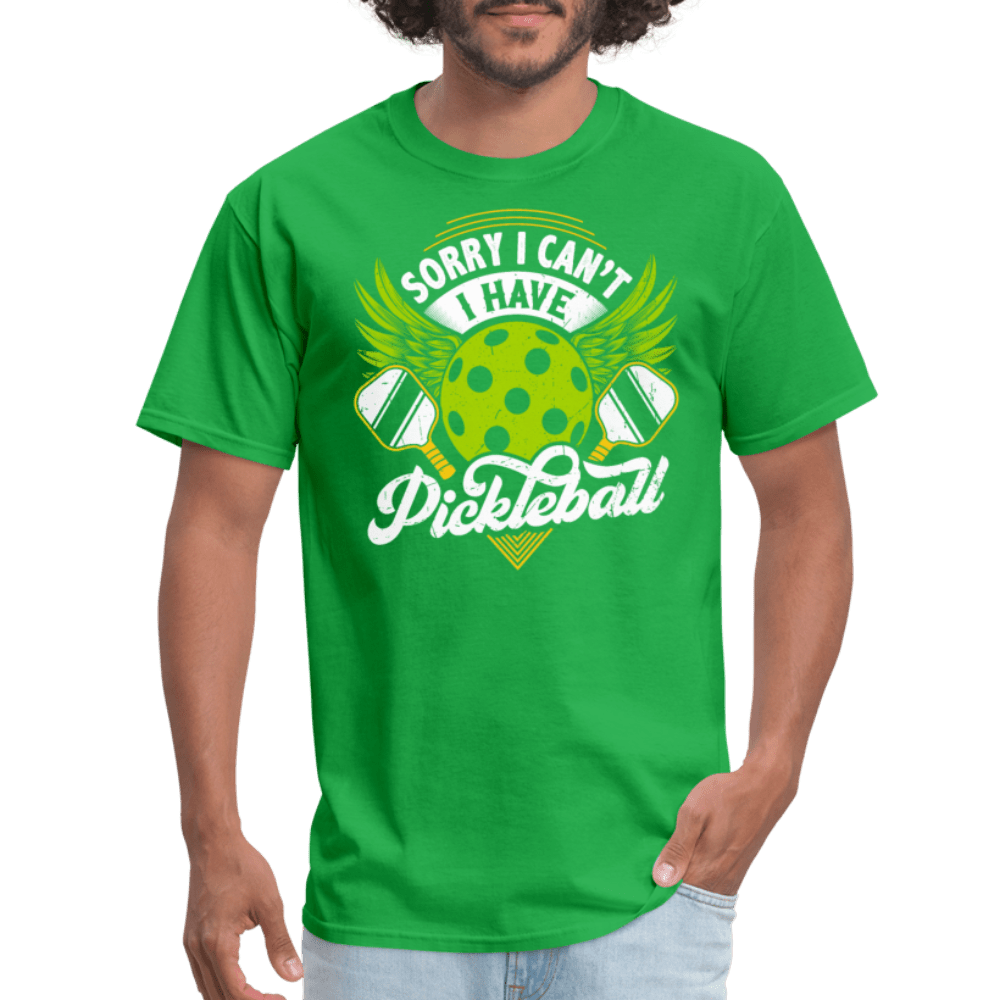 Sorry I Can't I Have Pickleball T-Shirt - bright green