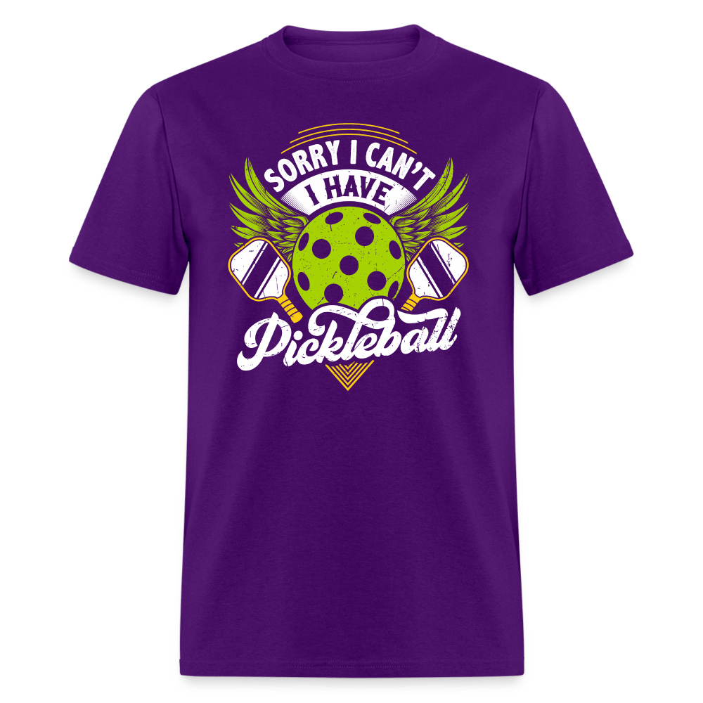 Sorry I Can't I Have Pickleball T-Shirt - purple