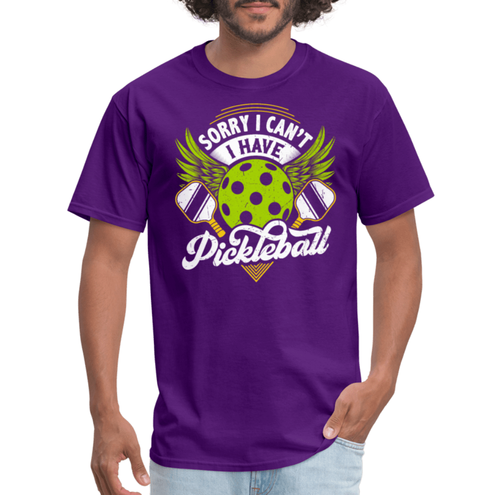 Sorry I Can't I Have Pickleball T-Shirt - purple