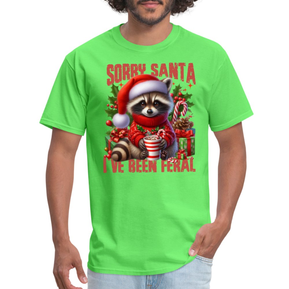 Sorry Santa I've Been Feral T-Shirt - white