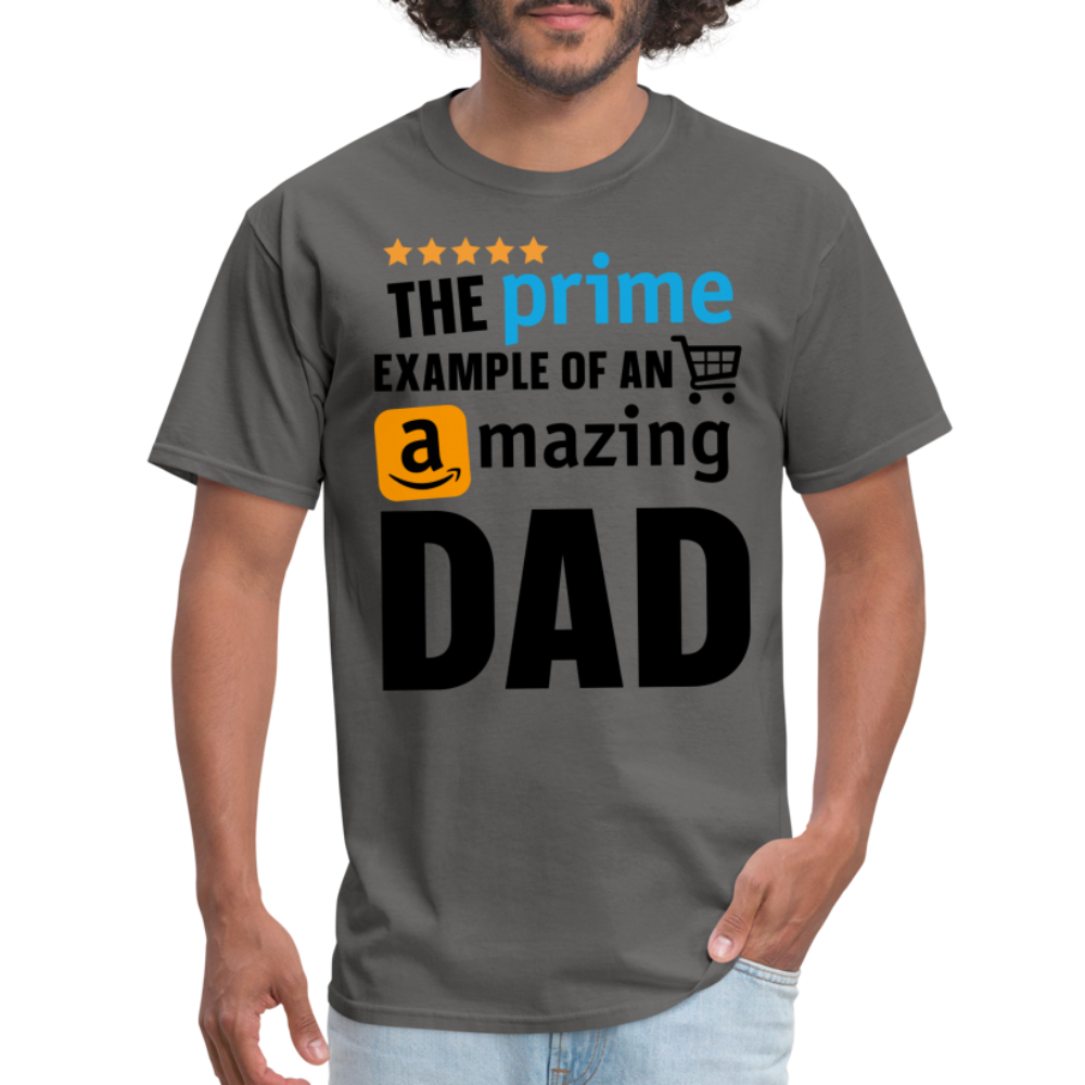 The Prime Example of an Amazing DAD T-Shirt - charcoal