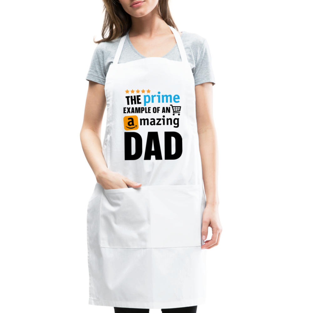 The Prime Example of an Amazing DAD Adjustable Apron - white