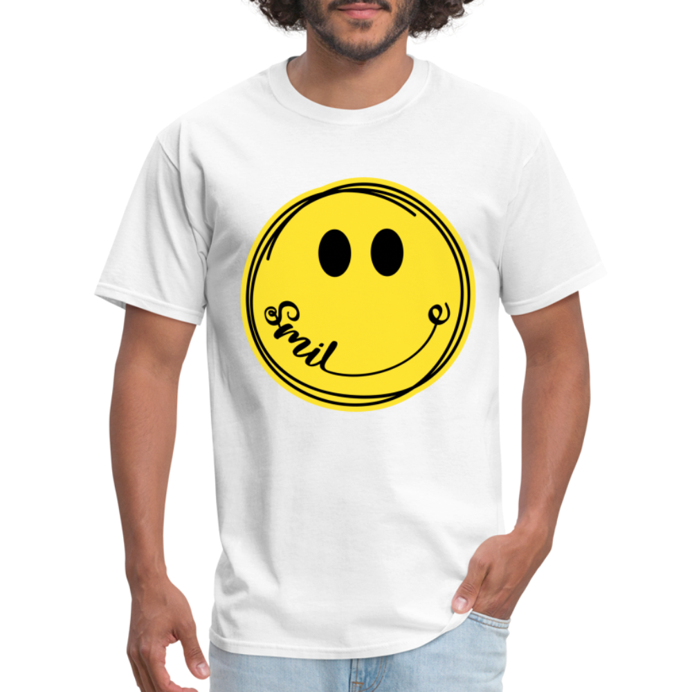 Smiley Face Emoji T-Shirt - white
