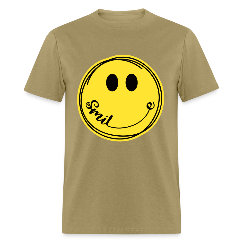 Smiley Face Emoji T-Shirt - khaki