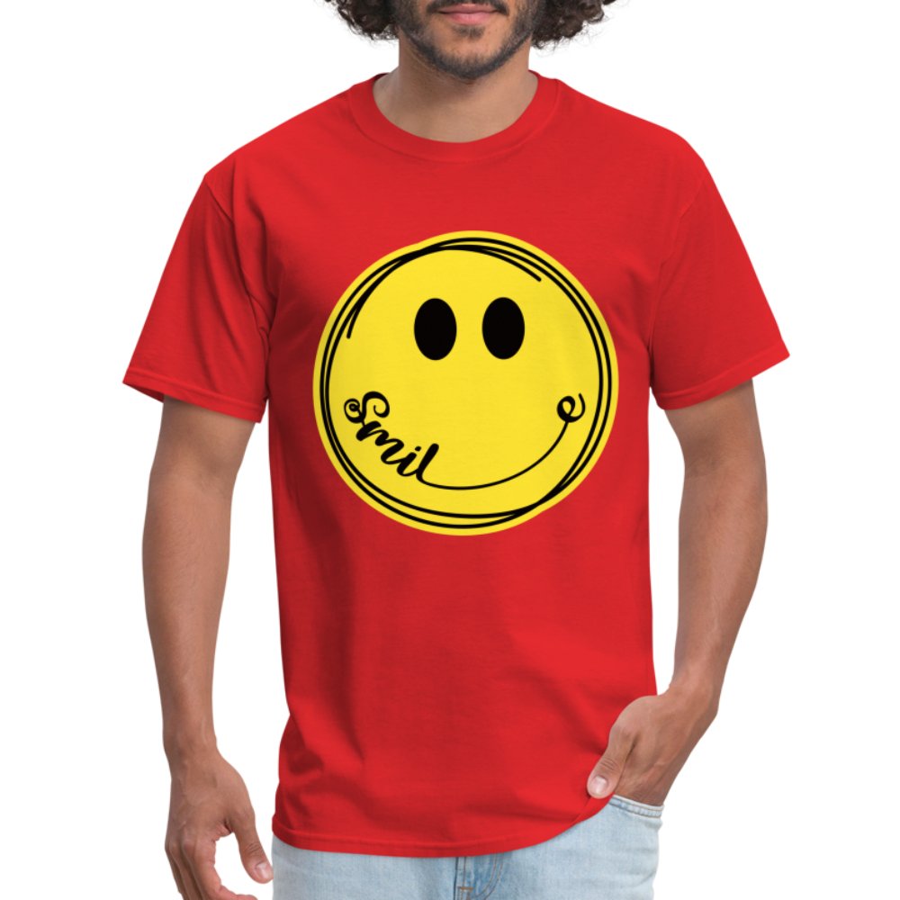 Smiley Face Emoji T-Shirt - red
