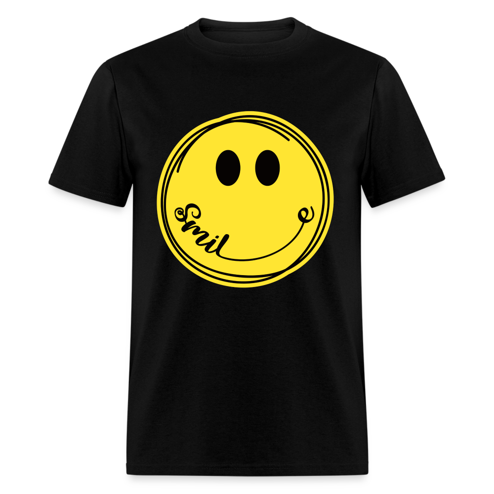 Smiley Face Emoji T-Shirt - black