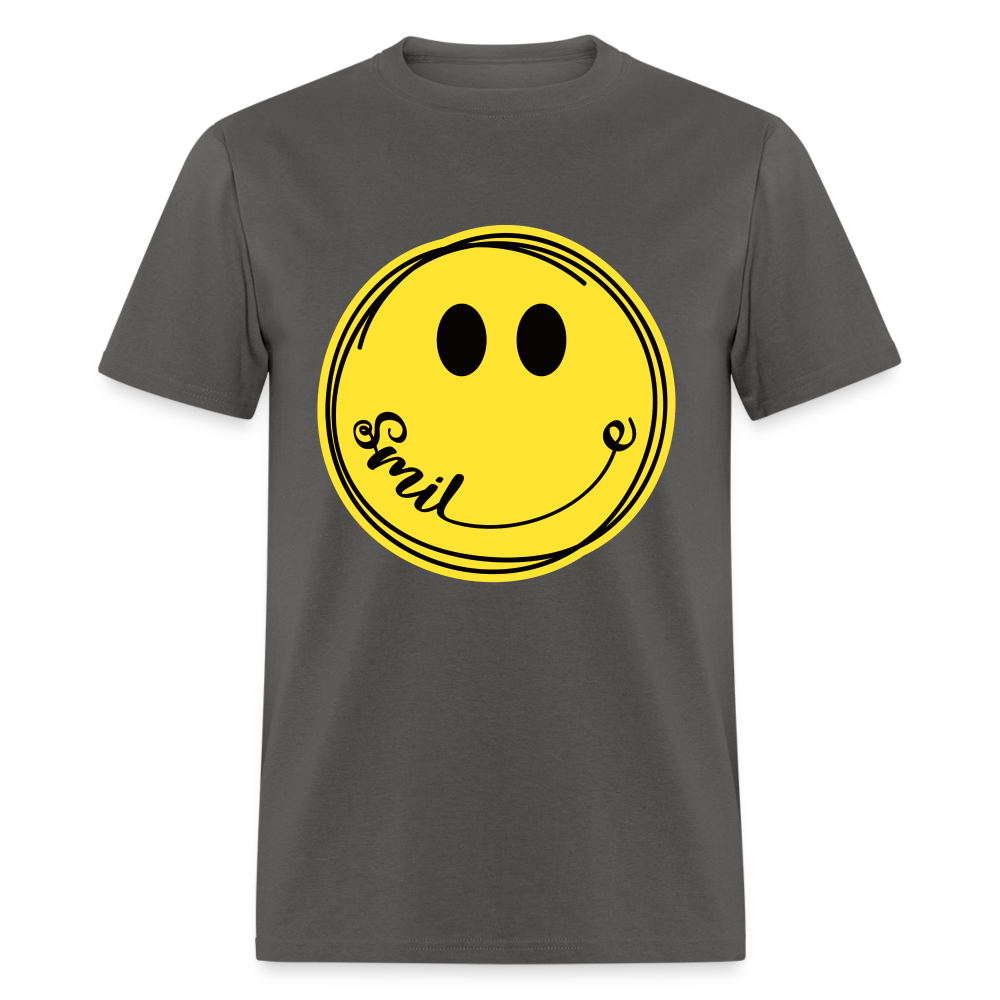 Smiley Face Emoji T-Shirt - charcoal