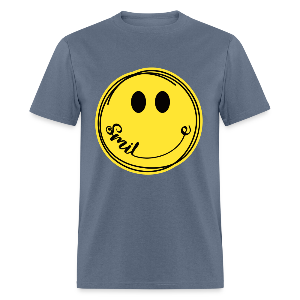 Smiley Face Emoji T-Shirt - denim