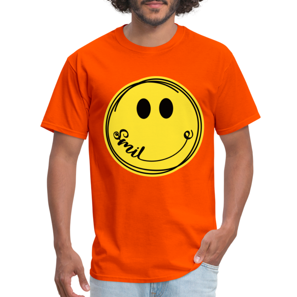 Smiley Face Emoji T-Shirt - orange