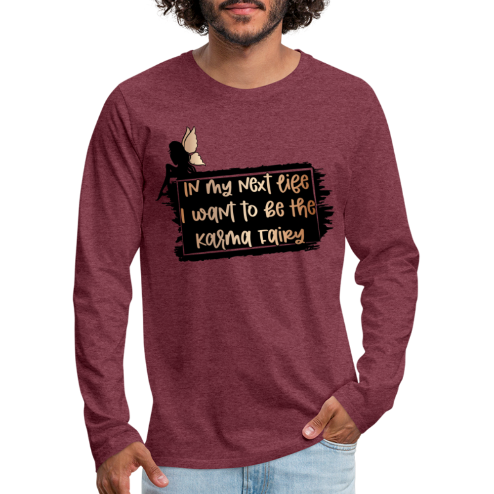 Karma Fairy Men's Premium Long Sleeve T-Shirt - heather burgundy