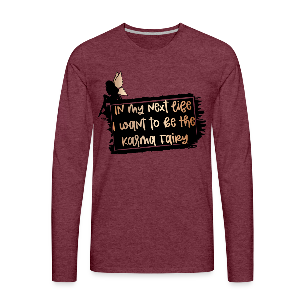 Karma Fairy Men's Premium Long Sleeve T-Shirt - heather burgundy