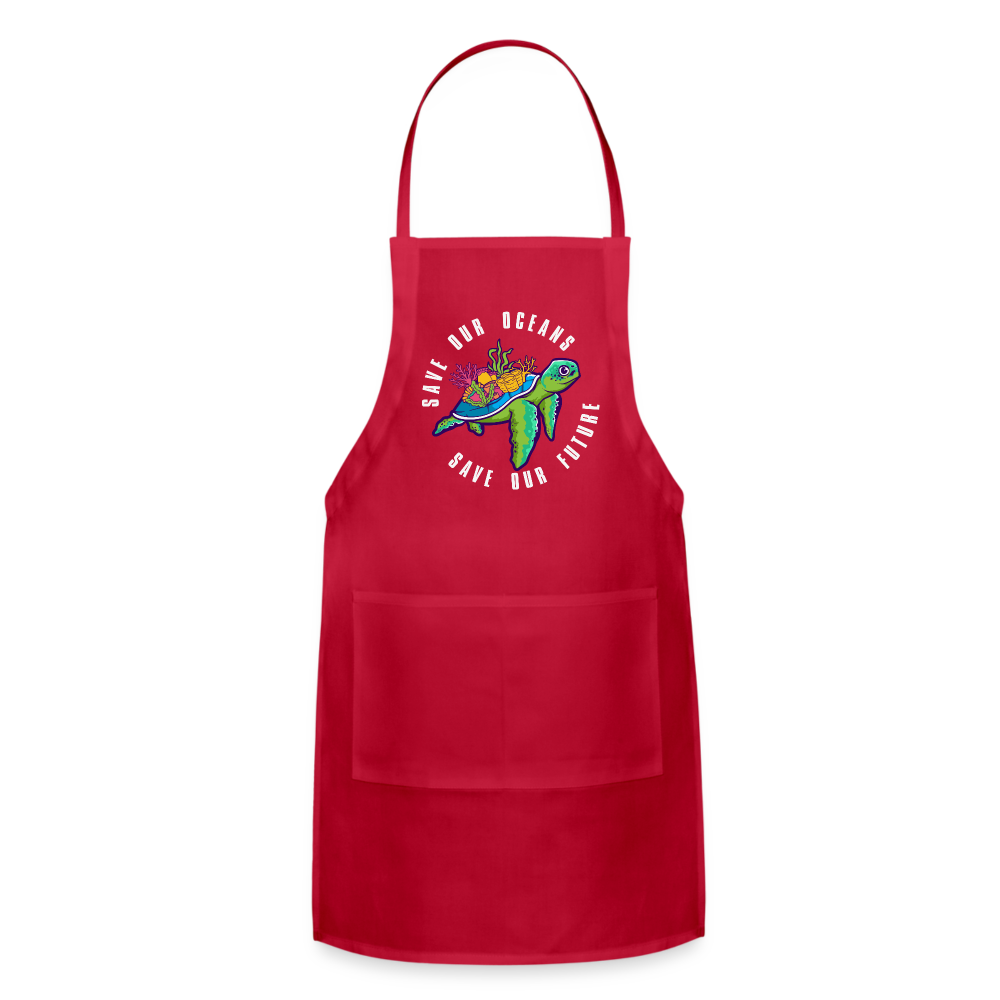 Save Our Oceans Adjustable Apron - red