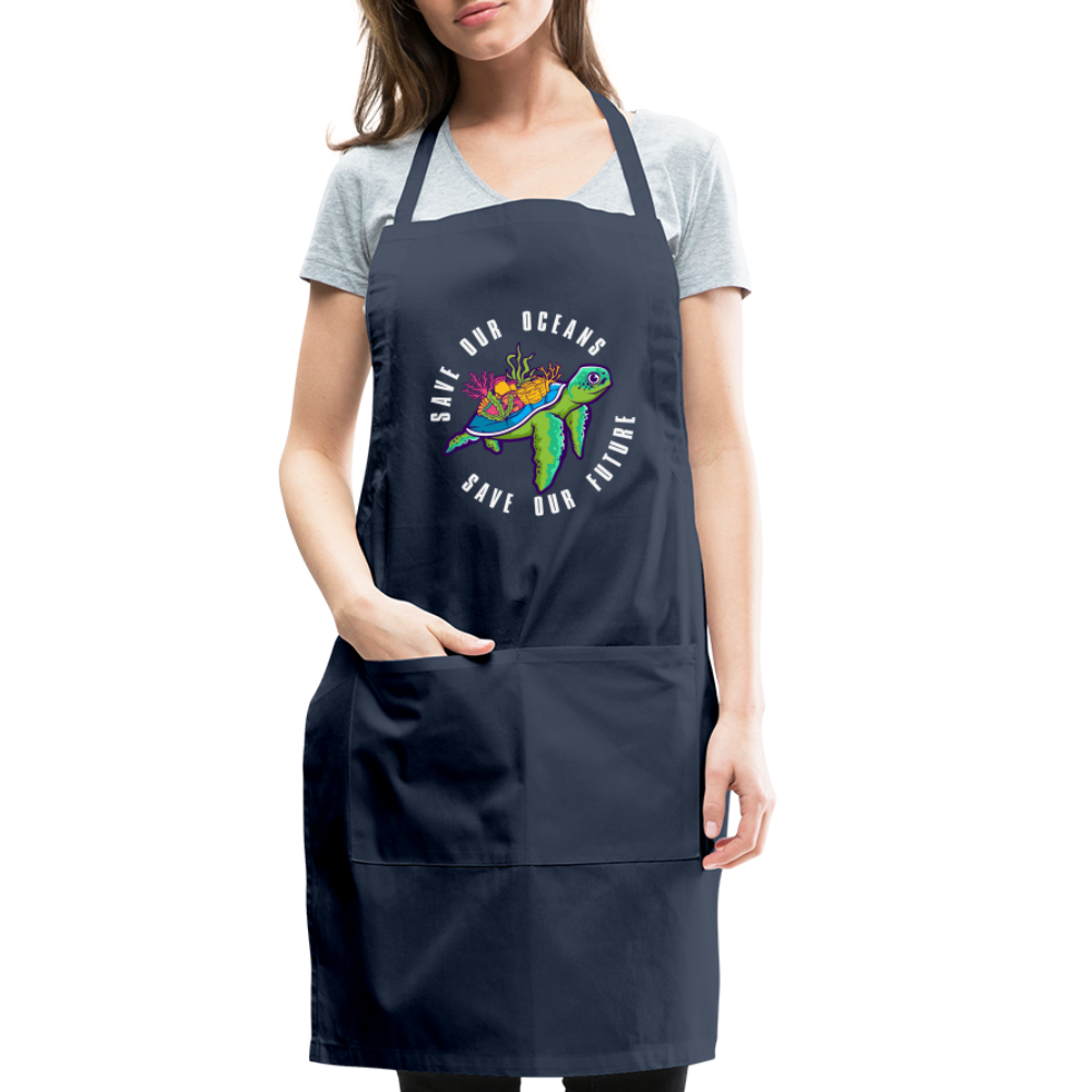 Save Our Oceans Adjustable Apron - navy