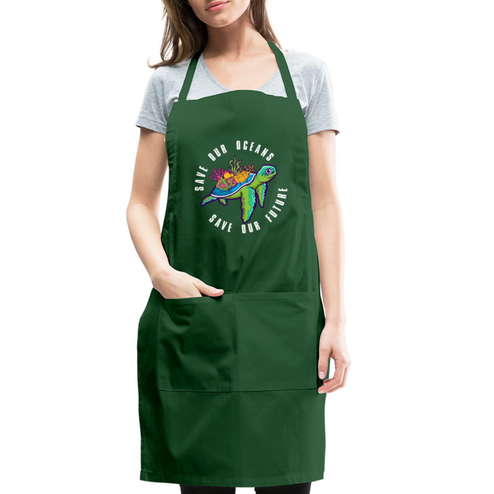 Save Our Oceans Adjustable Apron - forest green