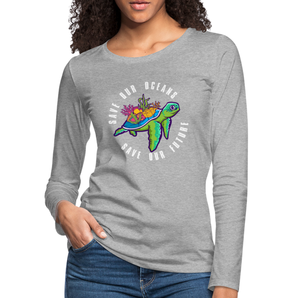 Save Our Oceans Women's Premium Long Sleeve T-Shirt - heather gray