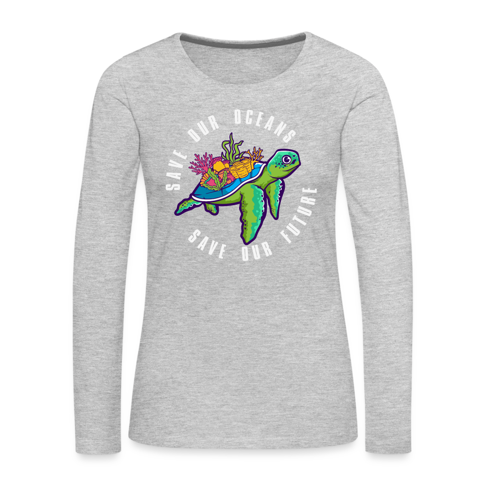 Save Our Oceans Women's Premium Long Sleeve T-Shirt - heather gray