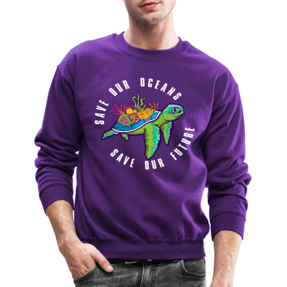 Save Our Oceans Sweatshirt - purple