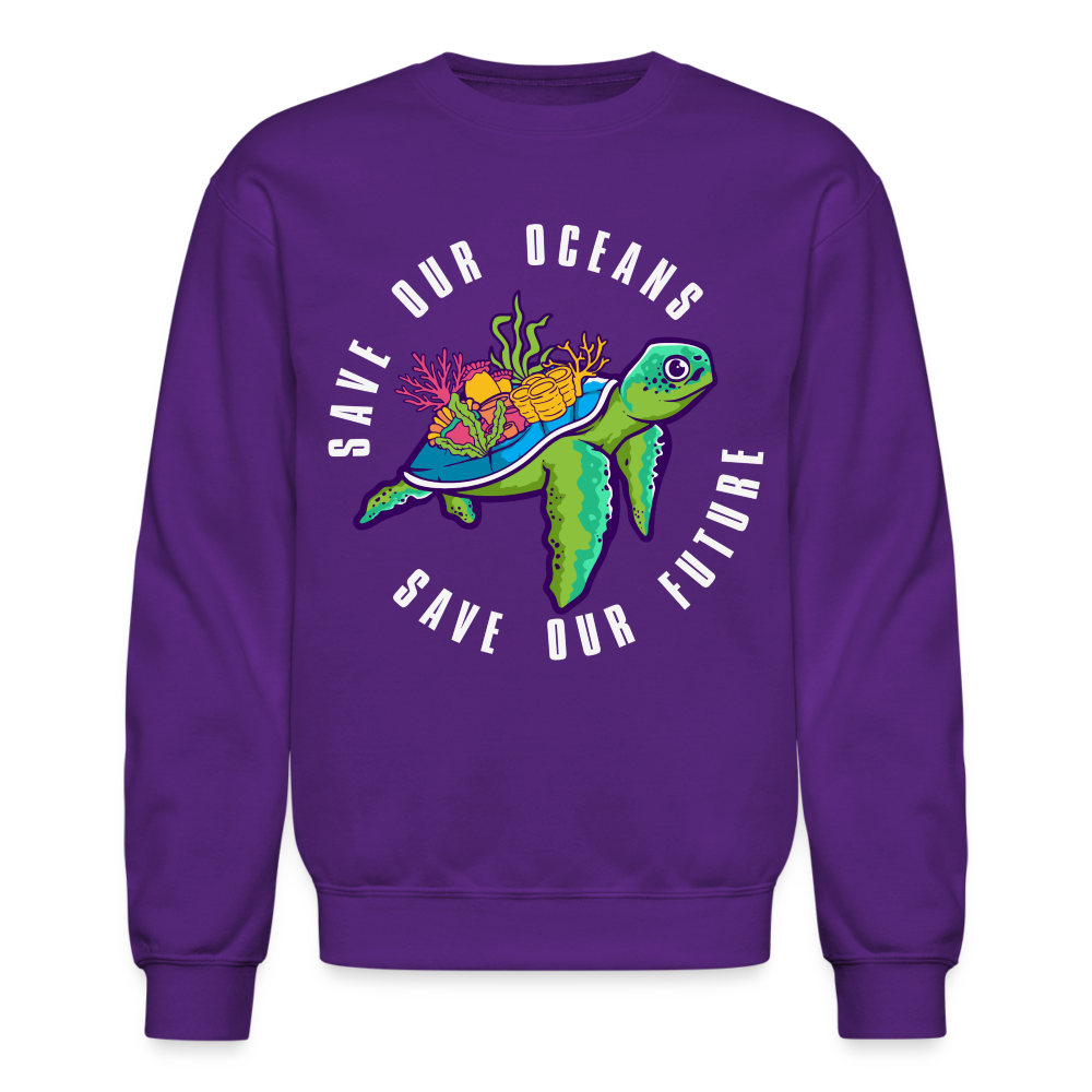 Save Our Oceans Sweatshirt - purple