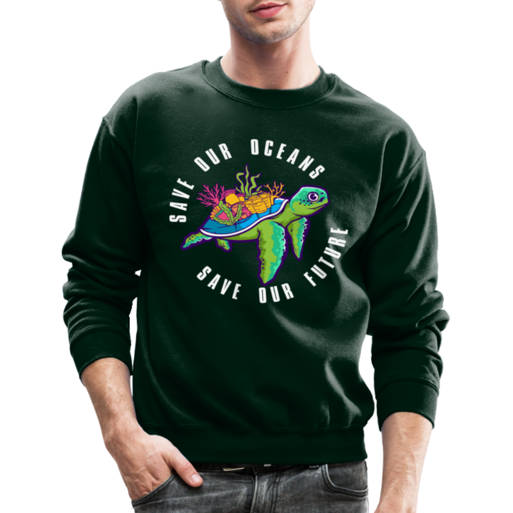 Save Our Oceans Sweatshirt - forest green