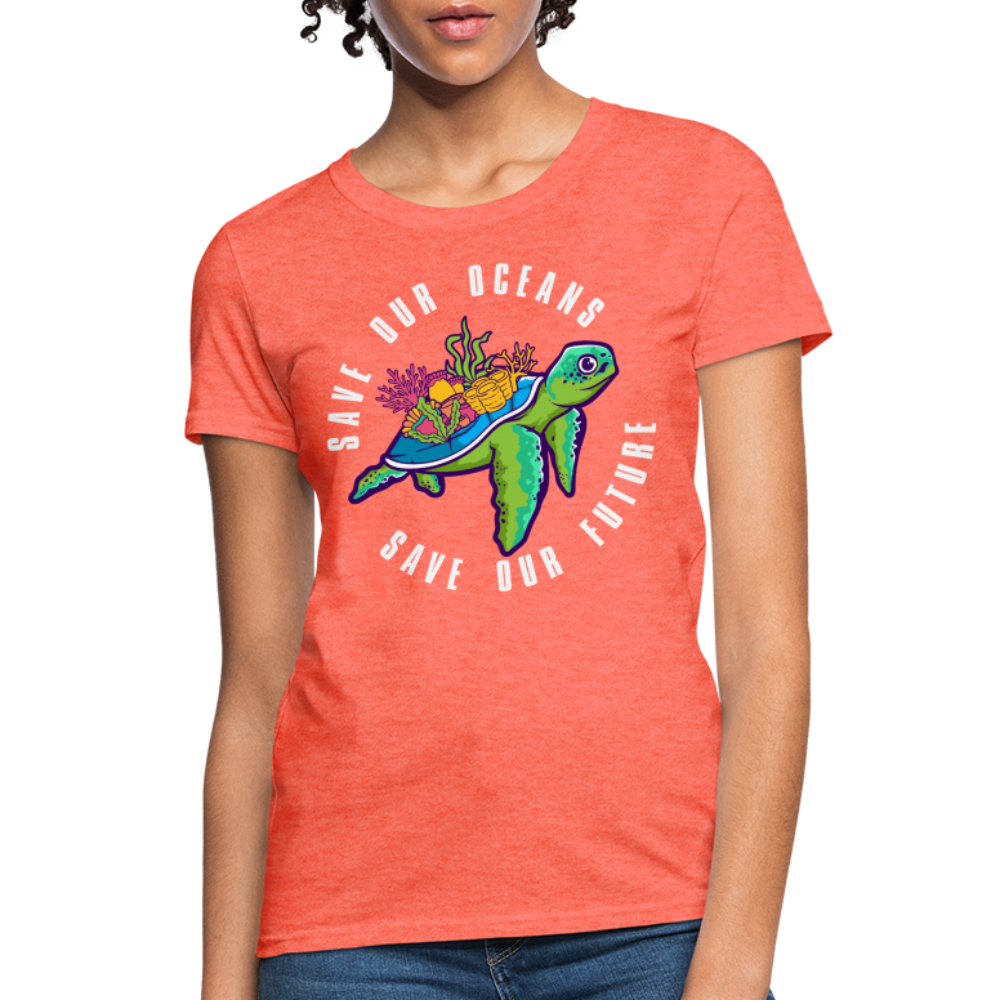 Save Our Oceans Women's T-Shirt - heather coral