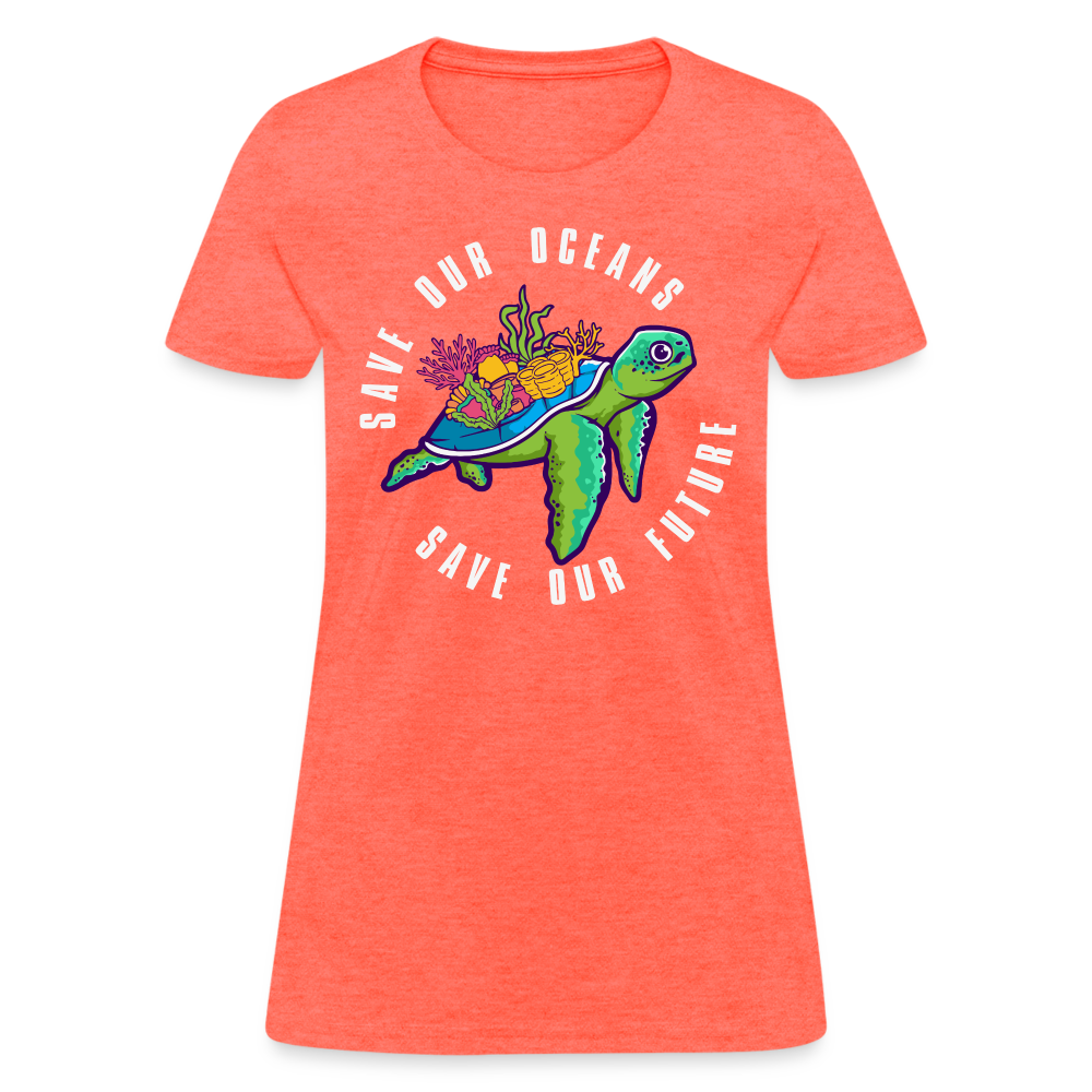Save Our Oceans Women's T-Shirt - heather coral