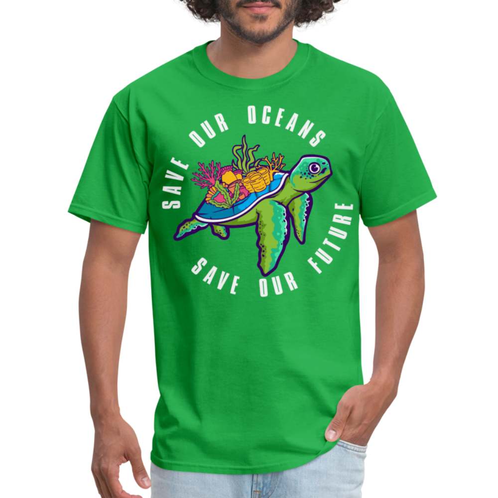 Save Our Oceans T-Shirt - bright green