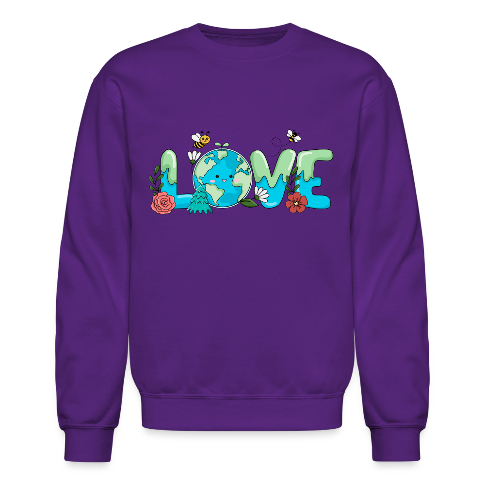 Earth LOVE Sweatshirt - purple