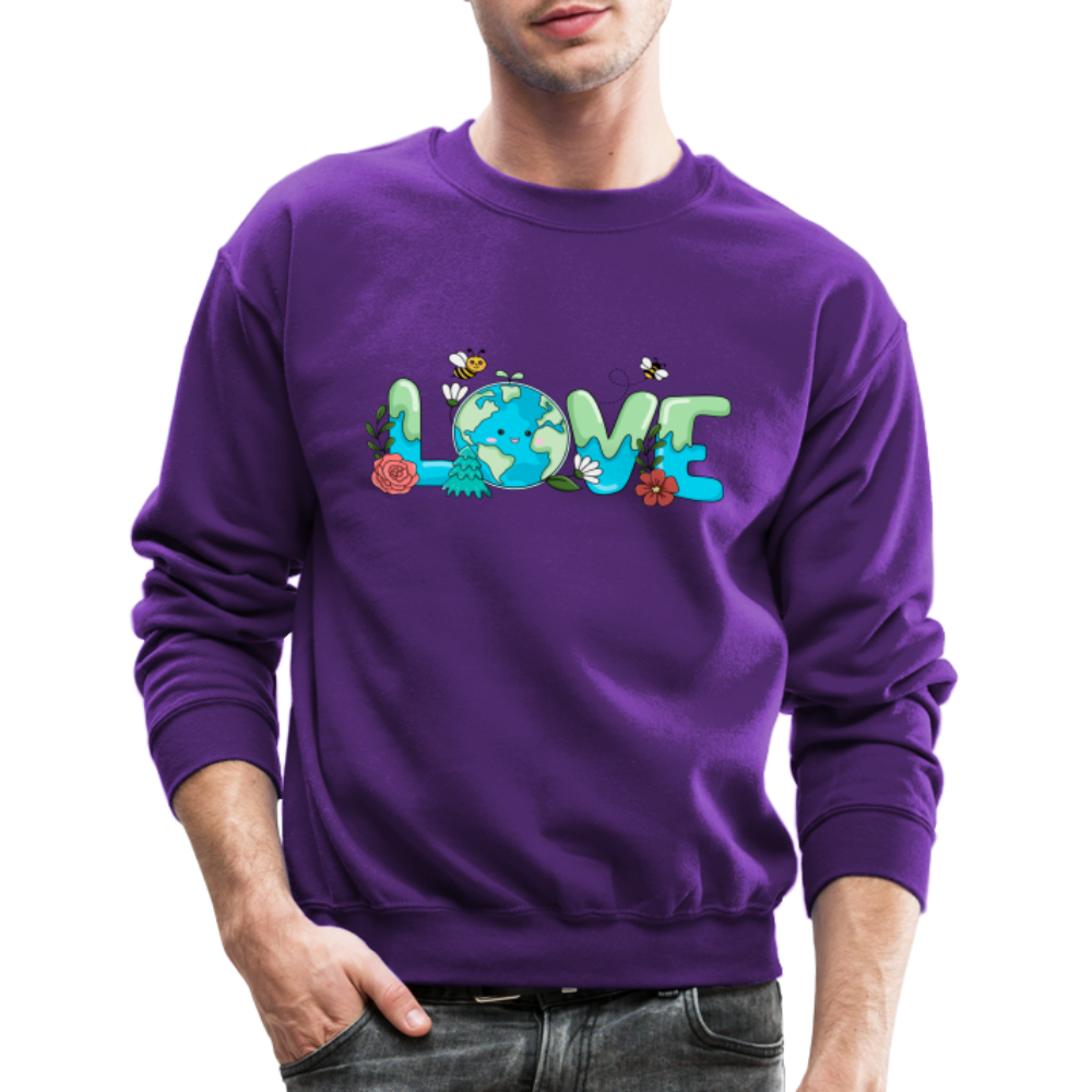 Earth LOVE Sweatshirt - purple