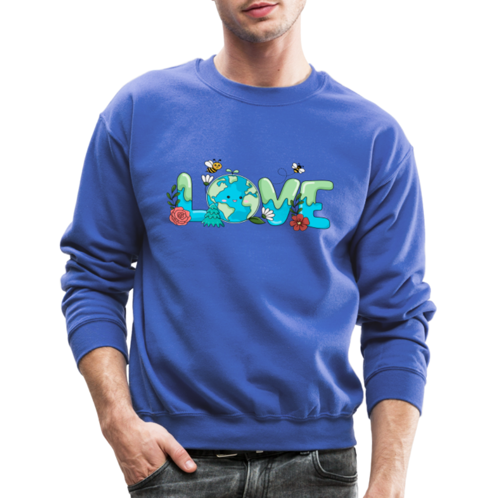 Earth LOVE Sweatshirt - royal blue