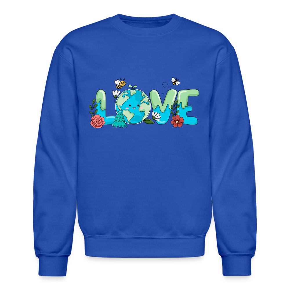 Earth LOVE Sweatshirt - royal blue