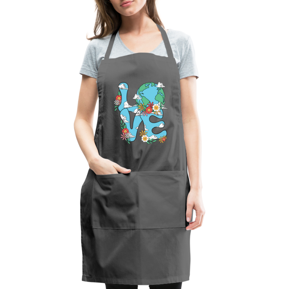 Planet's Natural Beauty Earth Day Adjustable Apron - charcoal