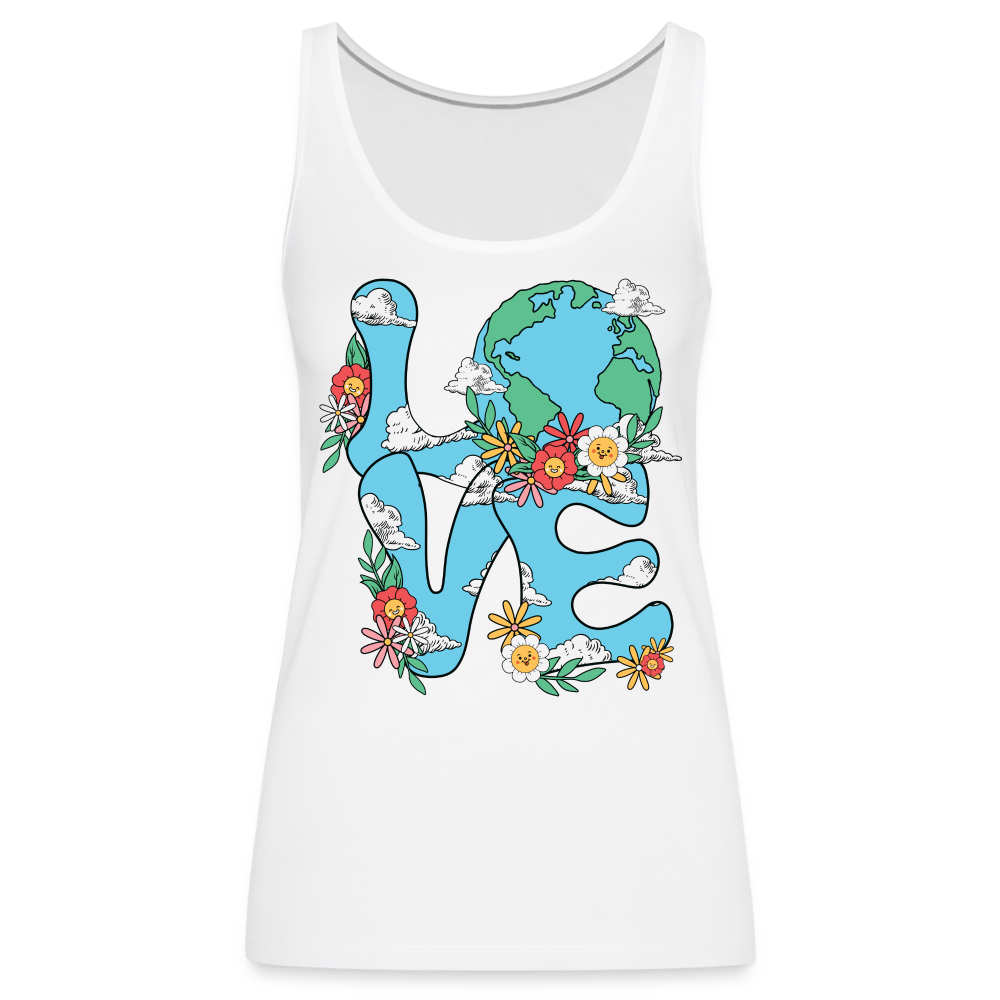 Planet's Natural Beauty Women’s Premium Tank Top (Earth Day) - white
