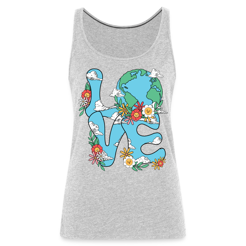 Planet's Natural Beauty Women’s Premium Tank Top (Earth Day) - heather gray
