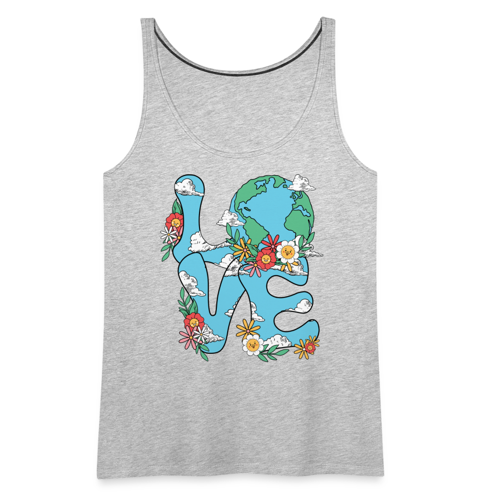 Planet's Natural Beauty Women’s Premium Tank Top (Earth Day) - heather gray