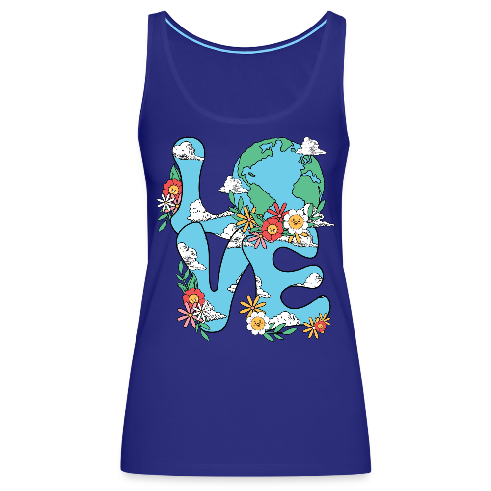 Planet's Natural Beauty Women’s Premium Tank Top (Earth Day) - royal blue