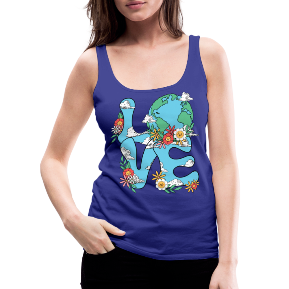 Planet's Natural Beauty Women’s Premium Tank Top (Earth Day) - royal blue