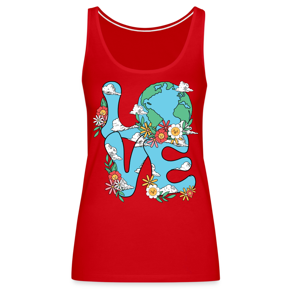 Planet's Natural Beauty Women’s Premium Tank Top (Earth Day) - red