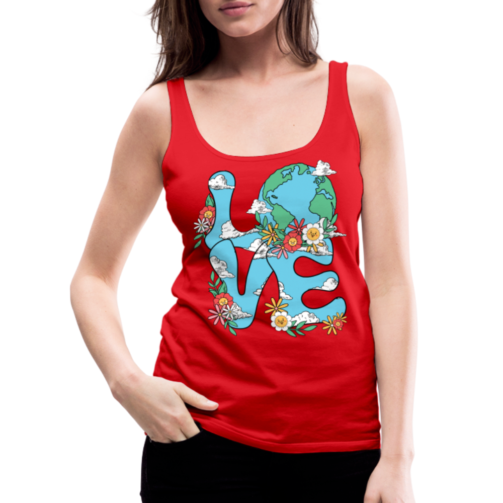 Planet's Natural Beauty Women’s Premium Tank Top (Earth Day) - red