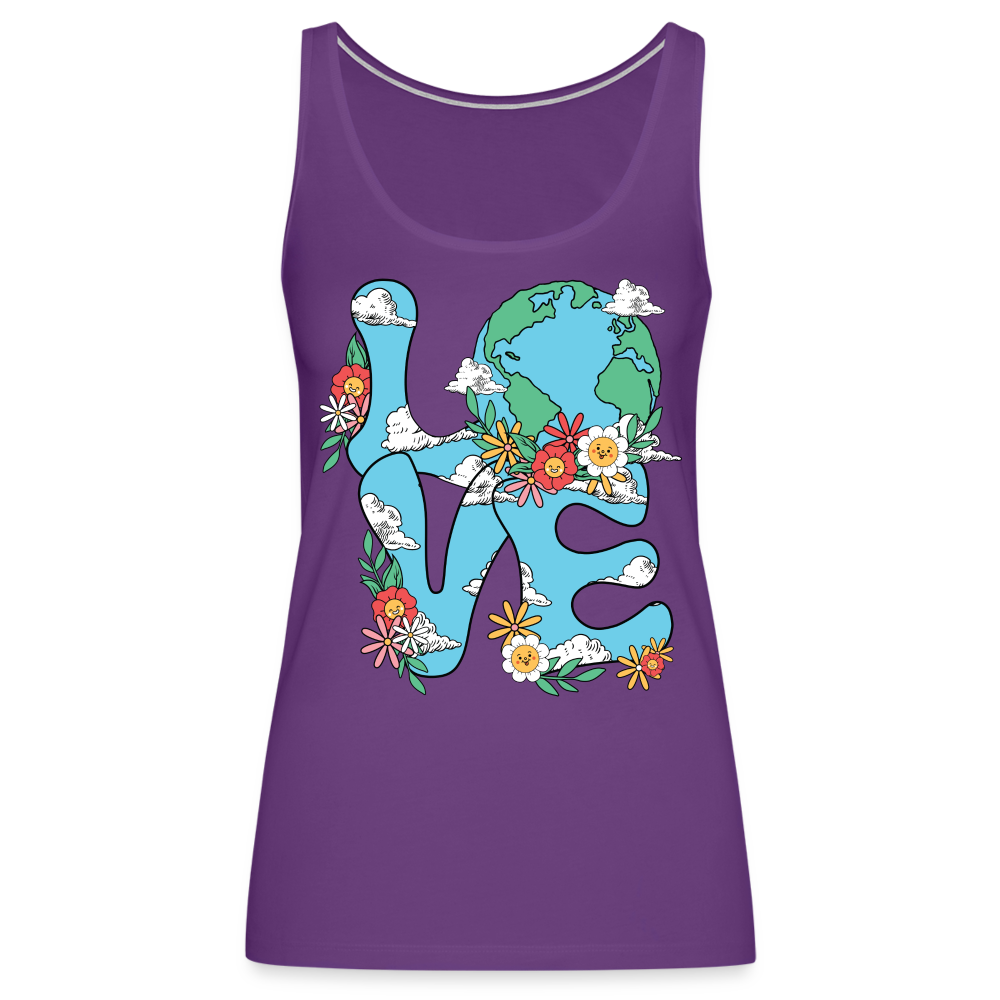 Planet's Natural Beauty Women’s Premium Tank Top (Earth Day) - purple