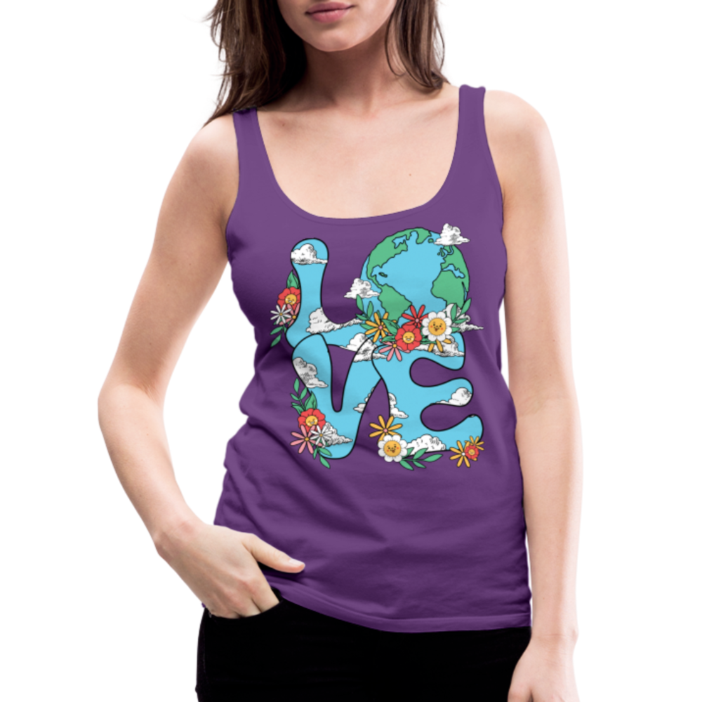 Planet's Natural Beauty Women’s Premium Tank Top (Earth Day) - purple
