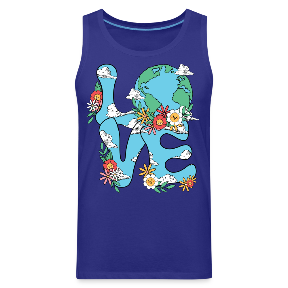 Planet's Natural Beauty Men’s Premium Tank Top (Earth Day) - royal blue