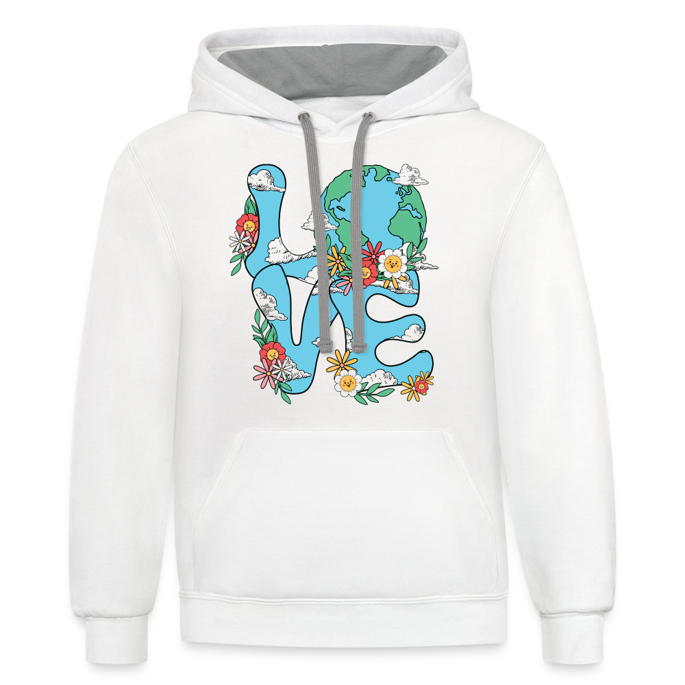 Planet's Natural Beauty Hoodie (Earth Day) - white/gray